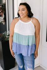 Gimme That Love Top in Aqua