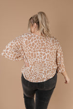 Giraffe Print Bell Sleeve Top