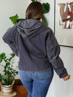 Give Me More Corduroy Jacket in Charcoal