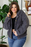 Give Me More Corduroy Jacket in Charcoal