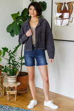 Give Me More Corduroy Jacket in Charcoal