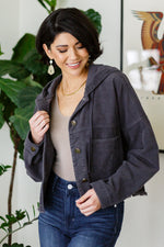 Give Me More Corduroy Jacket in Charcoal