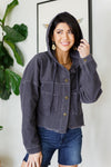 Give Me More Corduroy Jacket in Charcoal