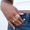 PREORDER: Gold Beads with White Accent Stretch Ring