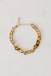 Gold & Tortoise Small Chain Bracelet