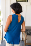 Greater than Great Keyhole Detail Tank in Teal