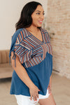 Greece Lightning V-Neck Blouse