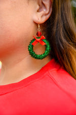 Happy Holiday Wreath Earrings