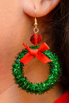 Happy Holiday Wreath Earrings