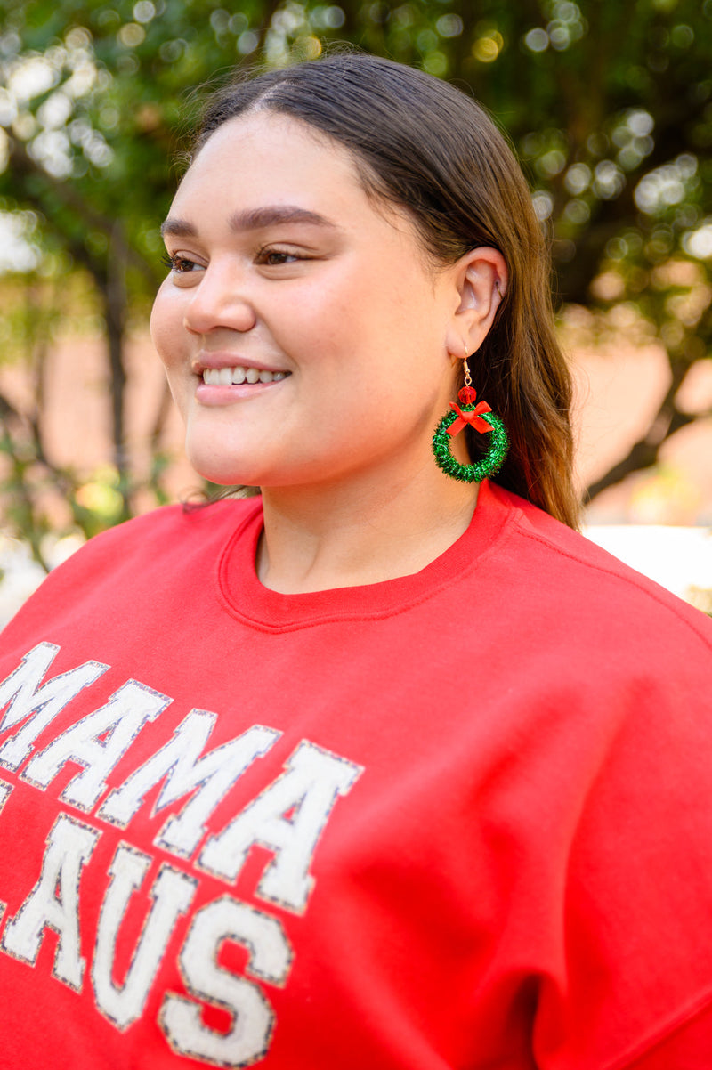 Happy Holiday Wreath Earrings