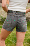 Judy Blue Hi-Waisted Cactus Embroidery Cutoffs