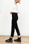 Risen High Waist Mom Fit Jeans In Black