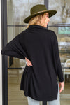 Hilton Cowl Neck Long Sleeve Top in Black