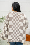 Hot Chocolate Checkered Sweater in Mocha