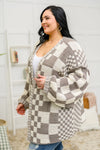 Hot Chocolate Checkered Sweater in Mocha