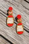 Hot Sauce Beaded Earrings