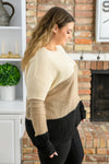 Hudson Color Block Sweater In Natural