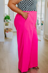 I Love These High Rise Wide Leg Pants in Hot Pink