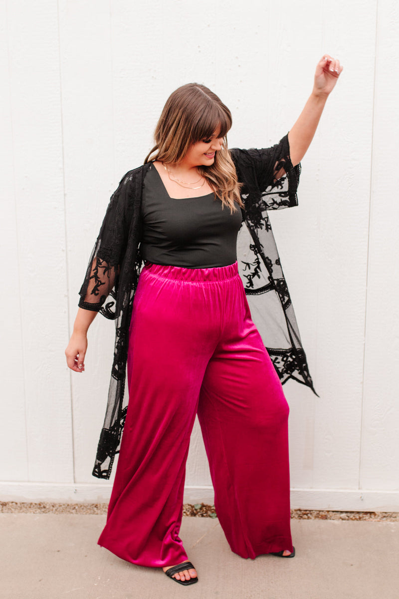 Cleo Velvet Wide Leg Pants