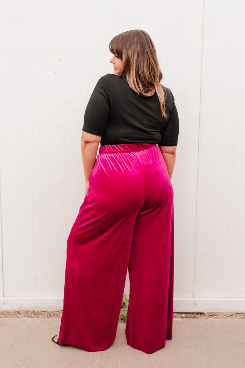 Cleo Velvet Wide Leg Pants