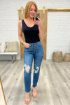 Judy Blue Colt High Rise Button Fly Distressed Boyfriend Jeans