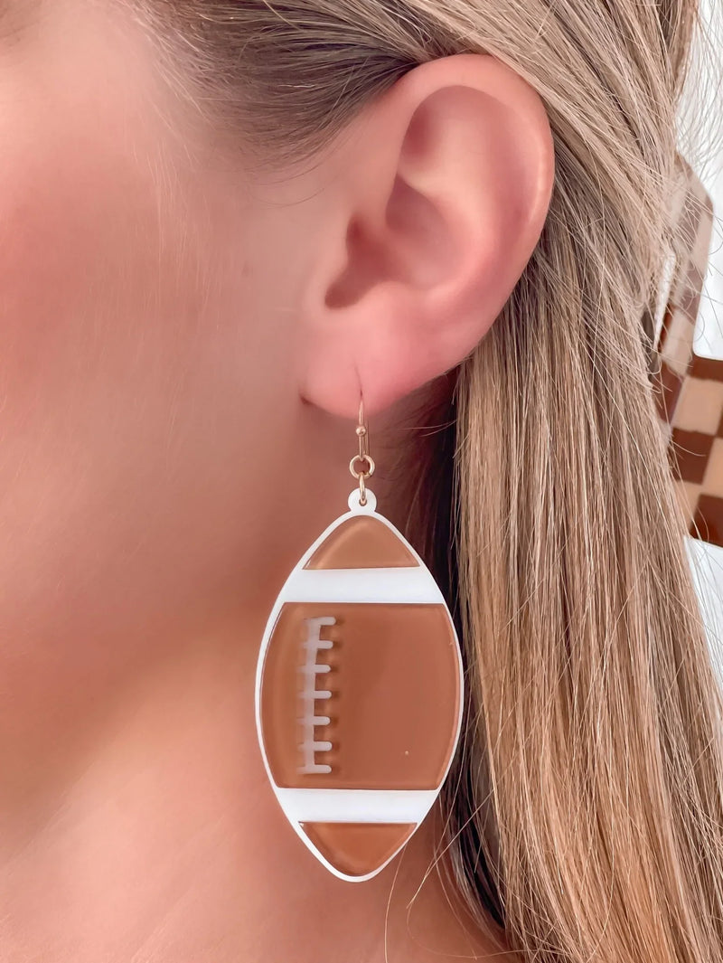 PREORDER: Acrylic Sports Dangle Earrings in Assorted Styles