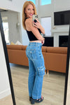 Judy Blue Clarissa High Rise Wide Leg Cargo Jeans