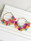 PREORDER: Gold Sequin Hoop Earrings in Three Colors