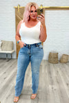 Judy Blue Quinn Mid Rise Cell Phone Pocket Dad Jeans