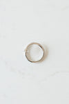 Twist Nail Ring In Silver