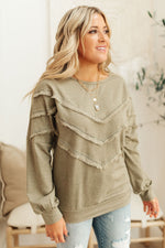 Into the Fringe Top in Olive