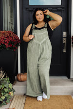 It's A Vibe Mineral Wash Wide Leg Overalls