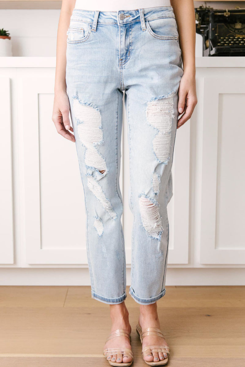 Judy Blue Jackson Mid-Rise Boyfriend Jeans