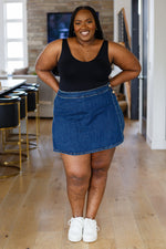 Judy Blue Jalissa High Waist Overlap Denim Skort