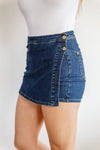 Judy Blue Jalissa High Waist Overlap Denim Skort