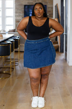 Judy Blue Jalissa High Waist Overlap Denim Skort