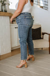 Judy Blue Josie Mid Rise Button Fly Boyfriend Jeans