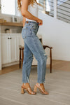 Judy Blue Josie Mid Rise Button Fly Boyfriend Jeans