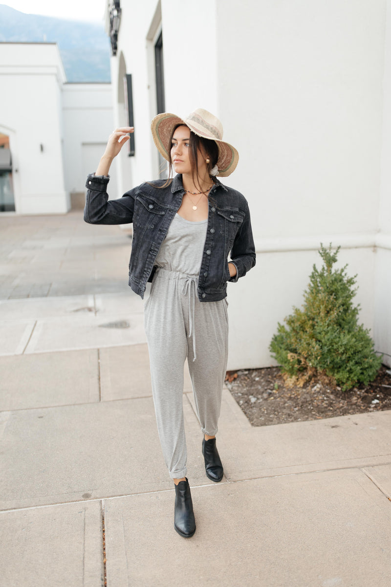 Jump In Jumpsuit In Heather Gray