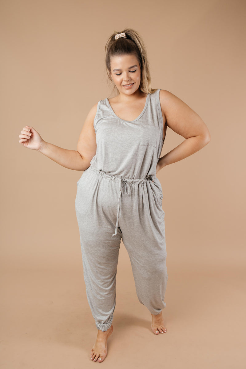 Jump In Jumpsuit In Heather Gray