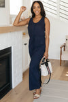 Hometown Girl Jumpsuit in Navy