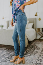 Judy Blue Juny Hi-Waist Control Top Cool Denim Skinny