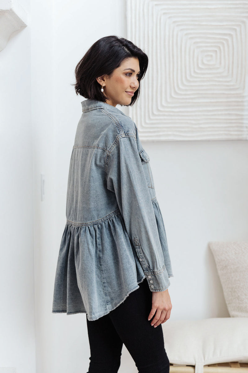 Just Float On Jacket In Denim