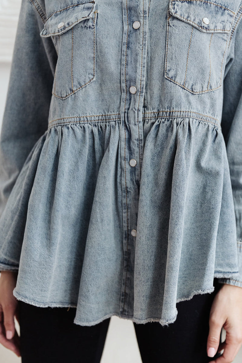 Just Float On Jacket In Denim