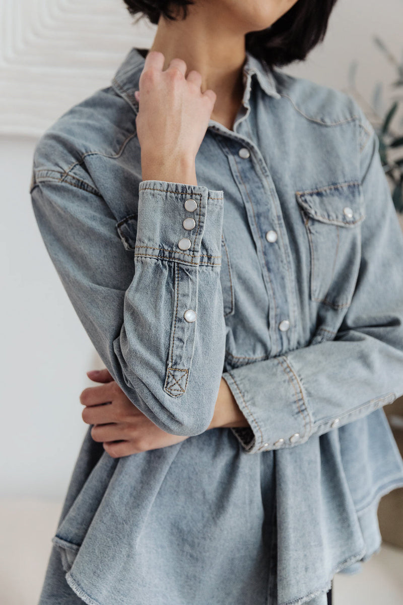 Just Float On Jacket In Denim