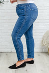 Judy Blue Karina Relaxed Fit Braided Side Seam Detail Jeans