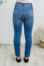 Judy Blue Karina Relaxed Fit Braided Side Seam Detail Jeans