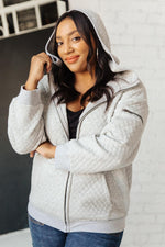 Keep Me Cozy Quilted Jacket in Gray