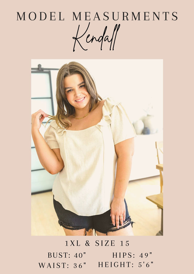 Kathleen Waffle Knit Top in Ivory