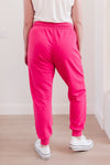 Kick Back Distressed Joggers Hot Pink